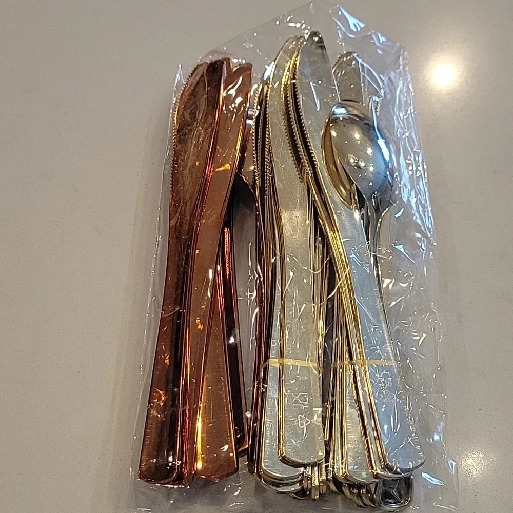 Free With Purchase Random Copper And Gold Plastic Serveware